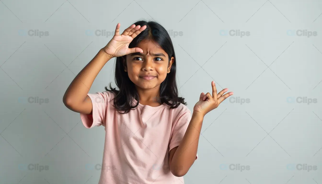 Confused Young Girl Gesturing