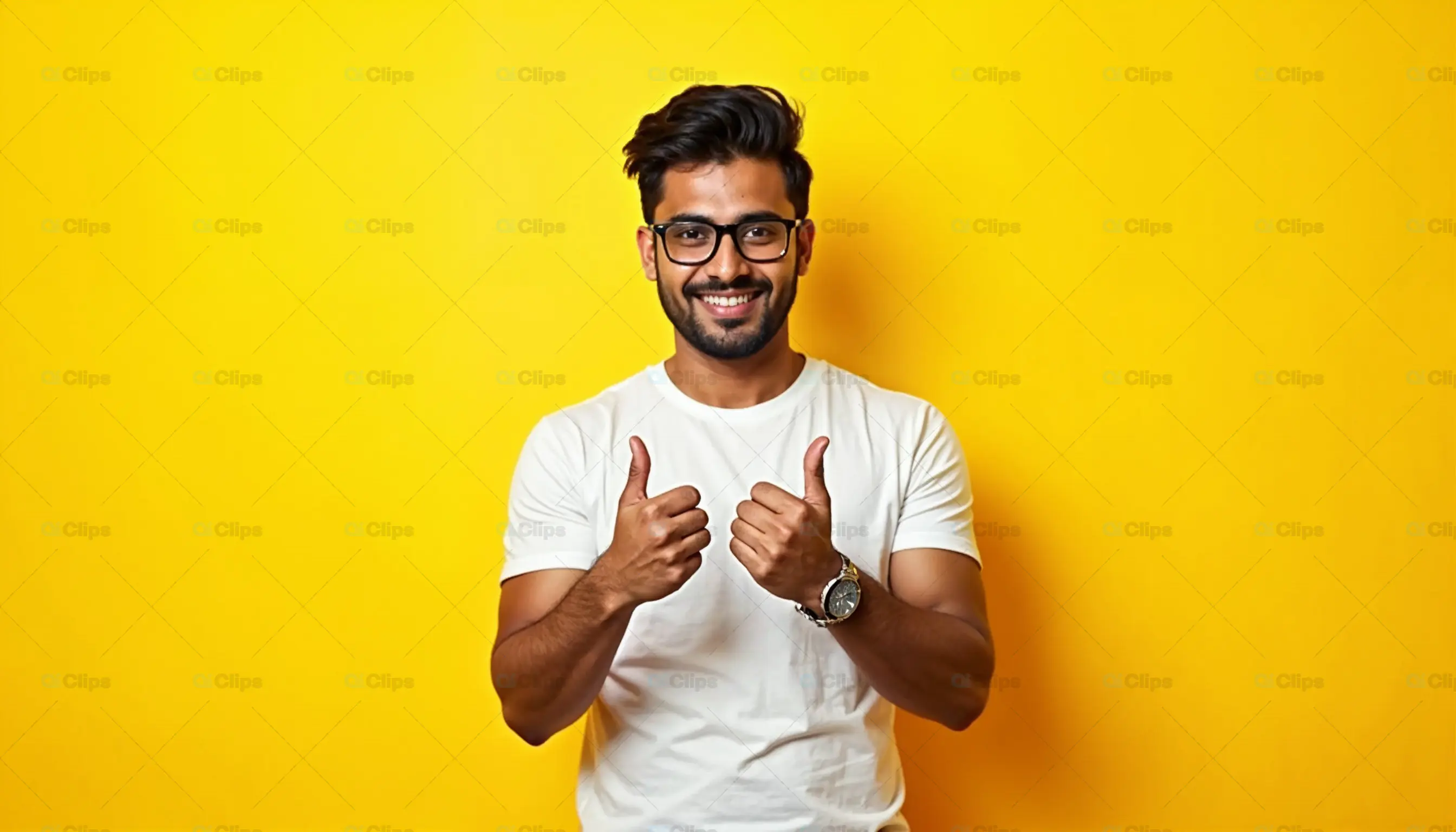 Smiling Man Giving Thumbs Up