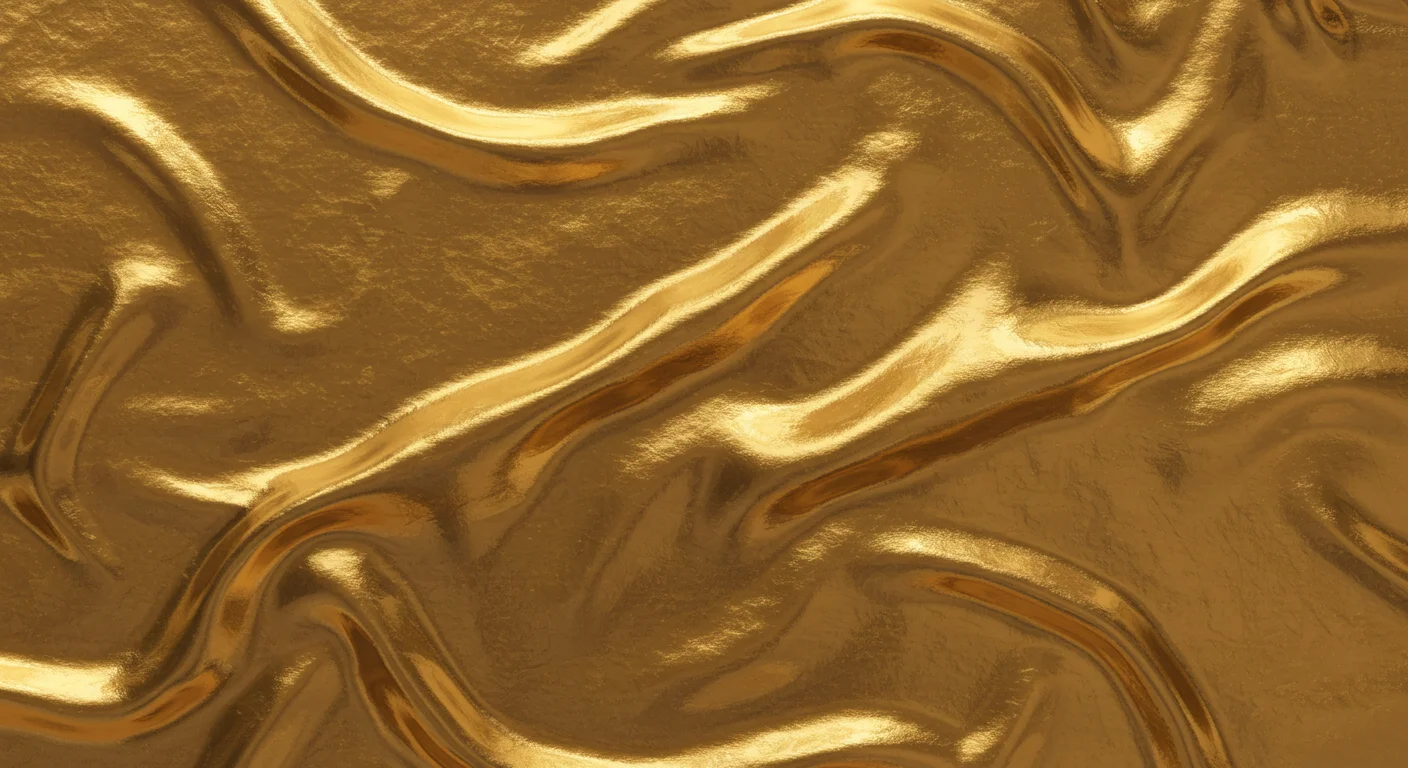 Liquid Gold Texture Background | Glossy Metallic Surface Pattern