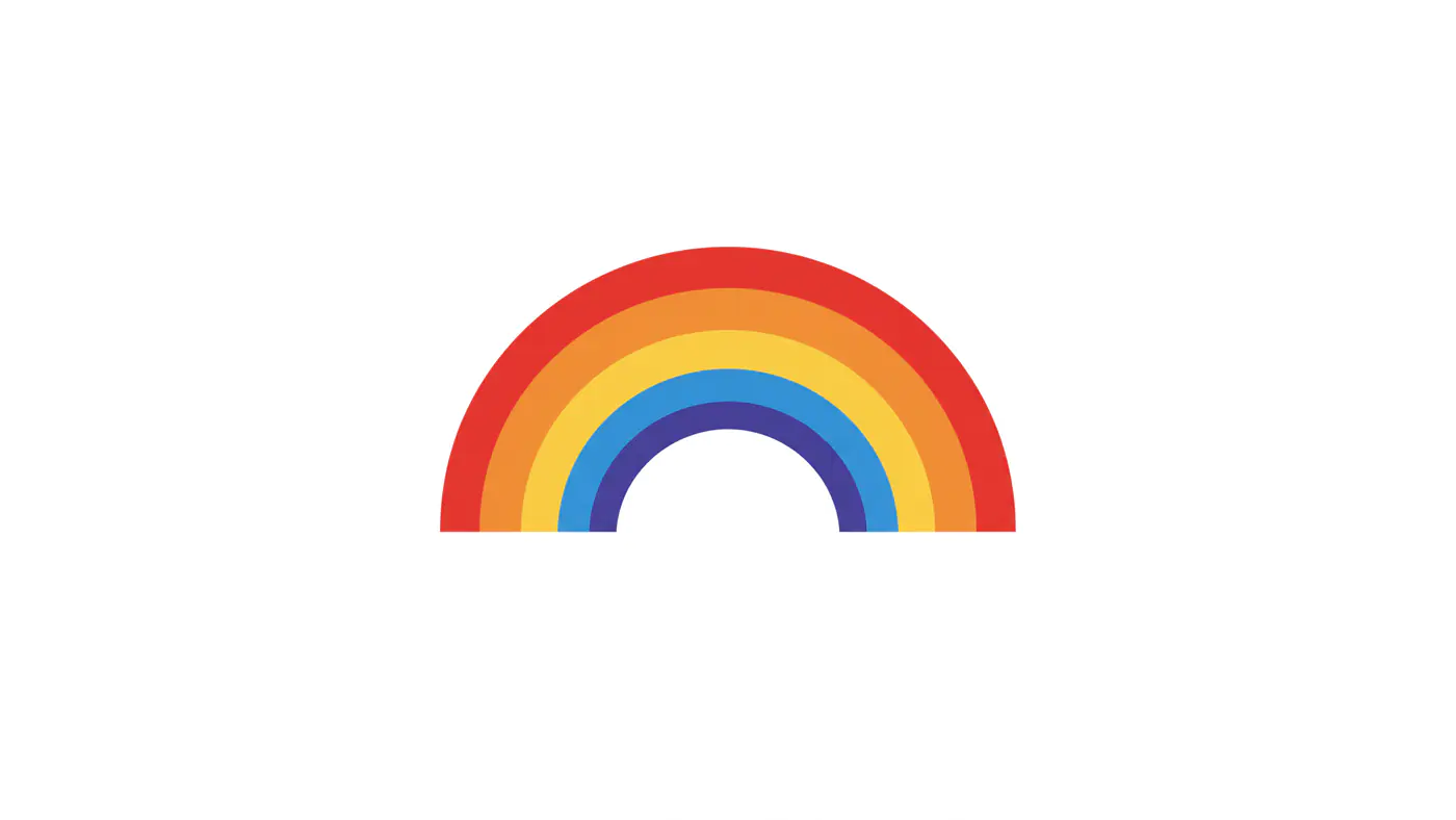Vibrant Semicircle Rainbow Icon