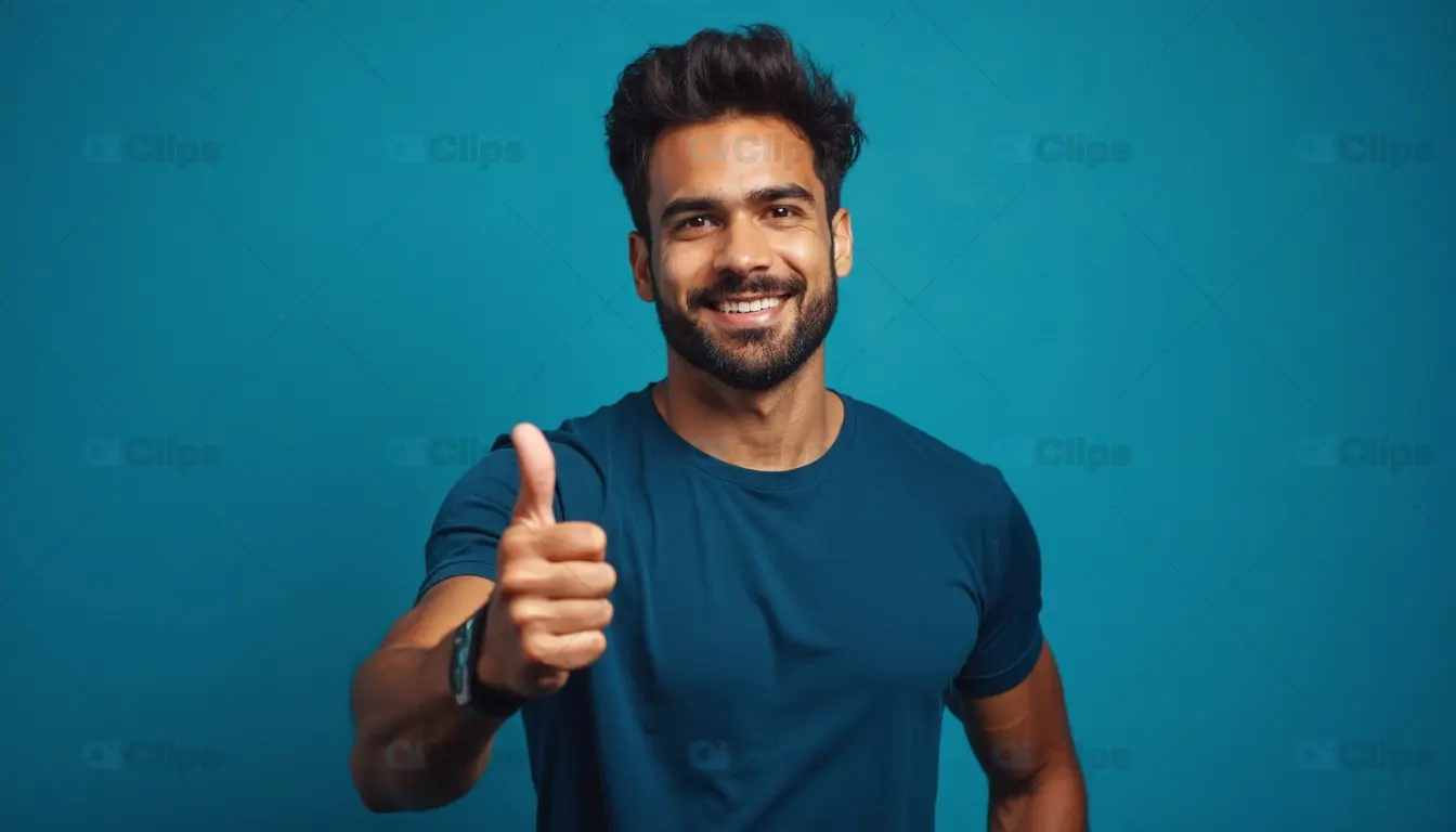 Smiling Man Giving Thumbs Up 1
