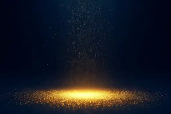 Mystical Golden Glow Particle Shower Background Animation