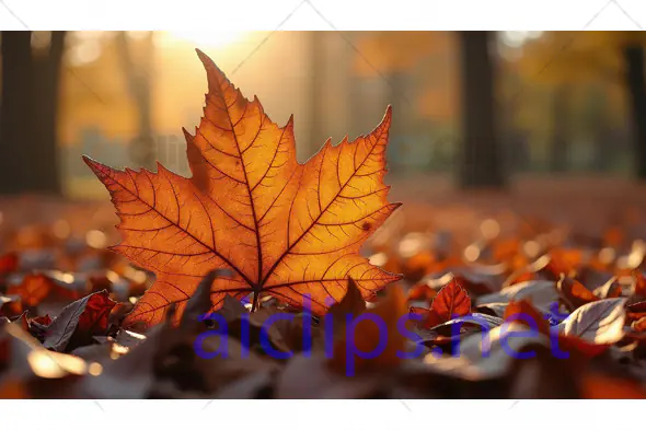Golden Autumn Maple Leaf