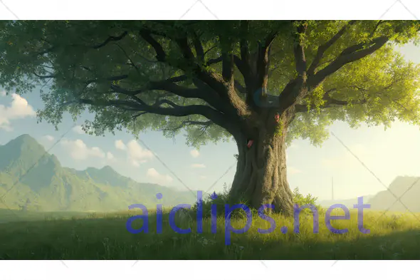 Solitary Tree in Scenic Meadow Landscape