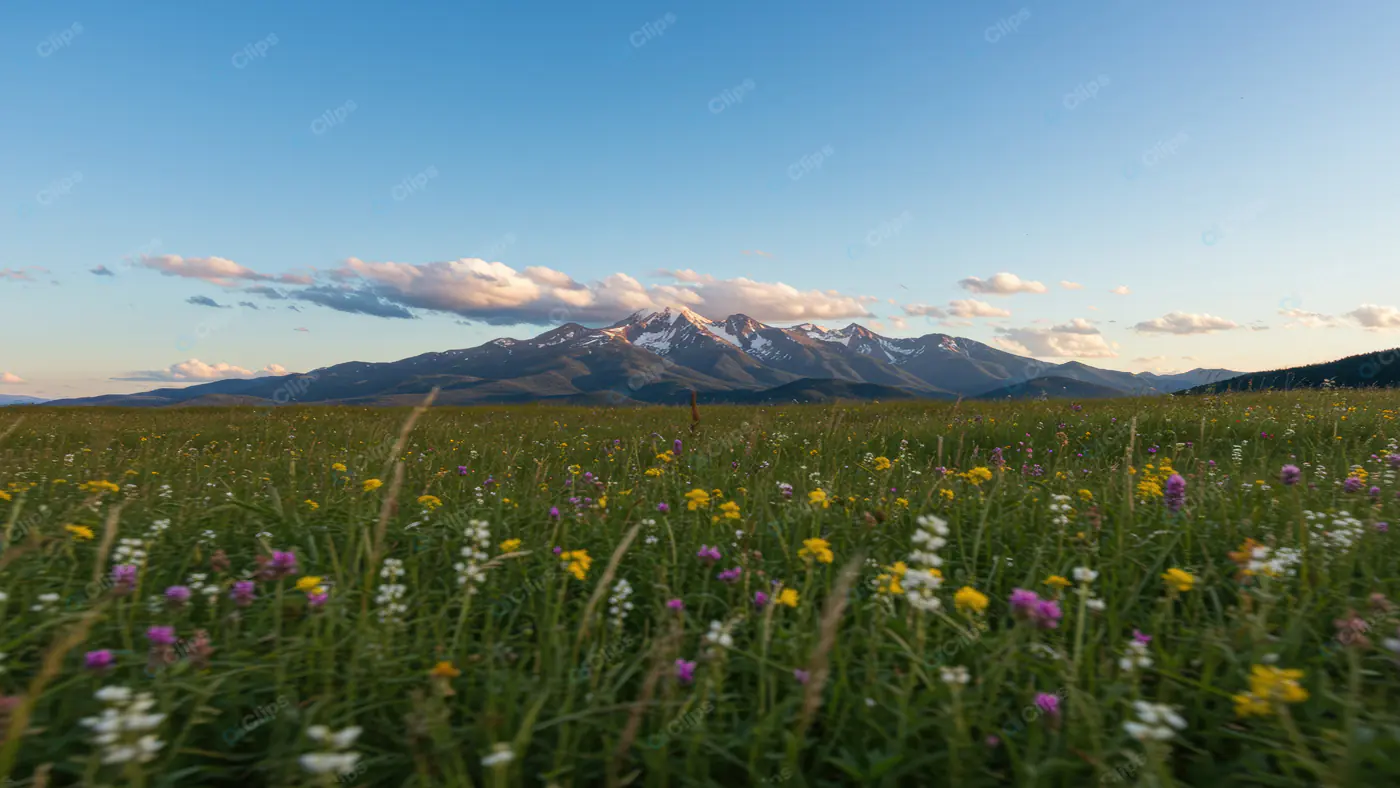 Alpine Wildflower Meadow Vista