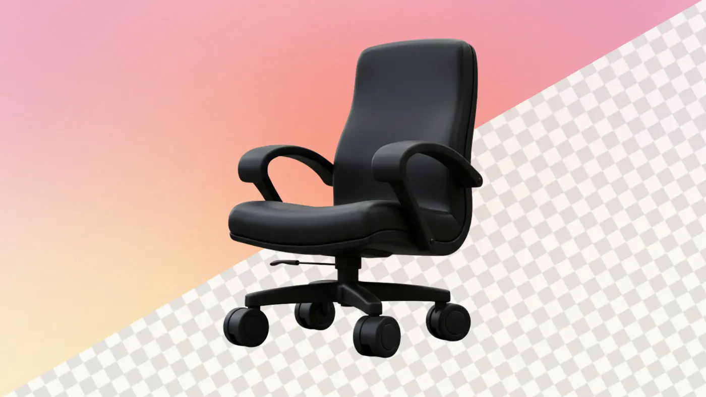 Sleek black ergonomic office chair with armrests