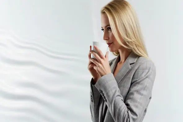 Elegant Businesswoman with Fragrance