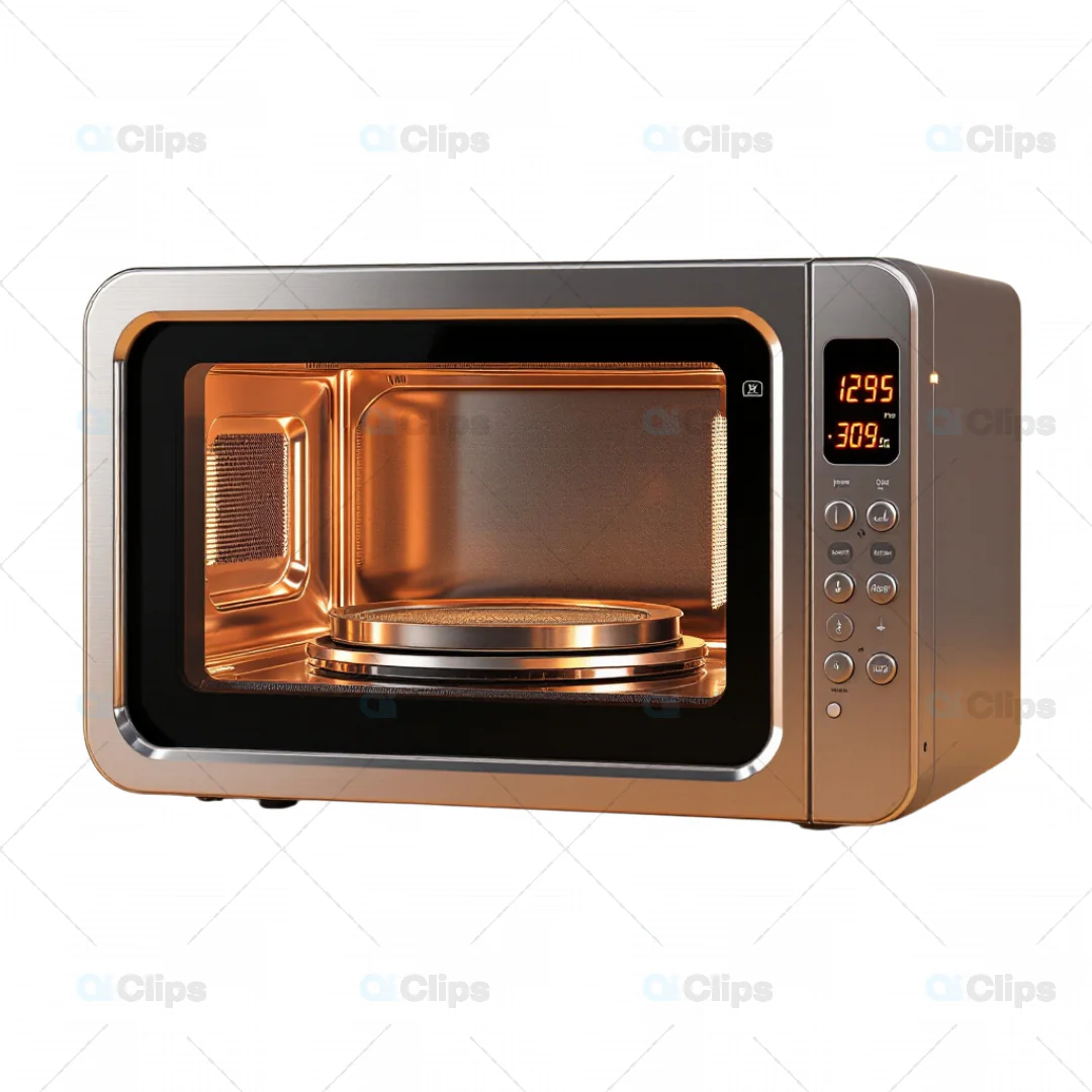 3D Premium Microwave Oven Model with LED Display