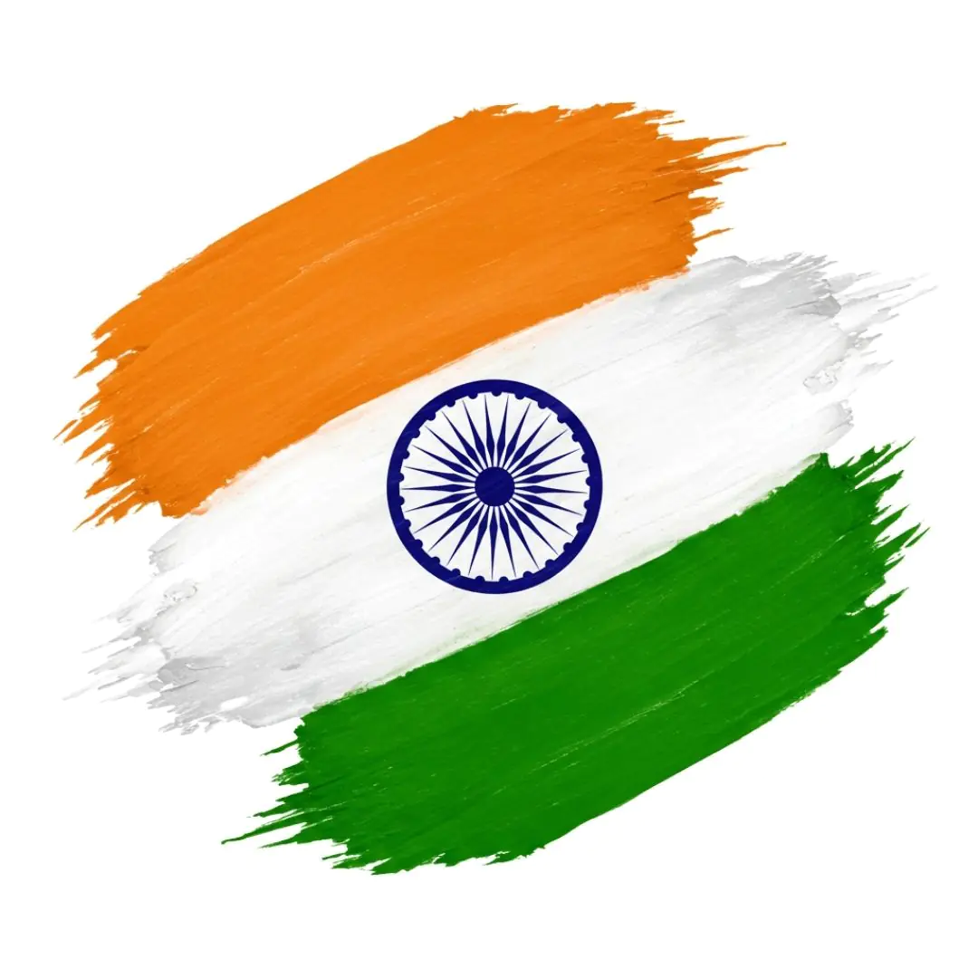 Tricolor Indian Flag Brush Stroke Design PNG