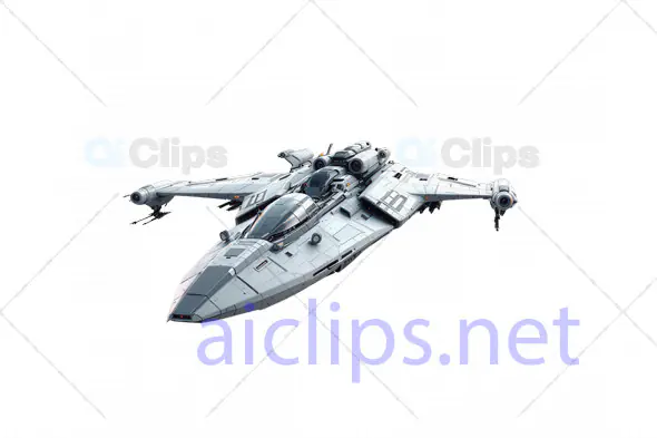 3D Futuristic Sci-Fi Spacecraft Fighter