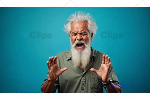 Angry Senior Man Yelling