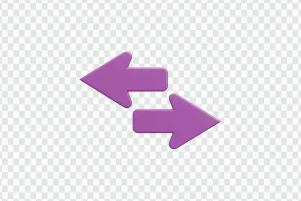 Purple Bidirectional Arrows Icon PNG Clipart
