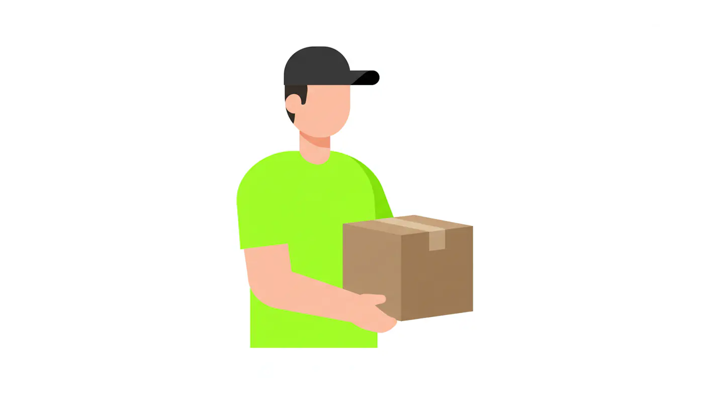 Simplified Delivery Personnel Vector