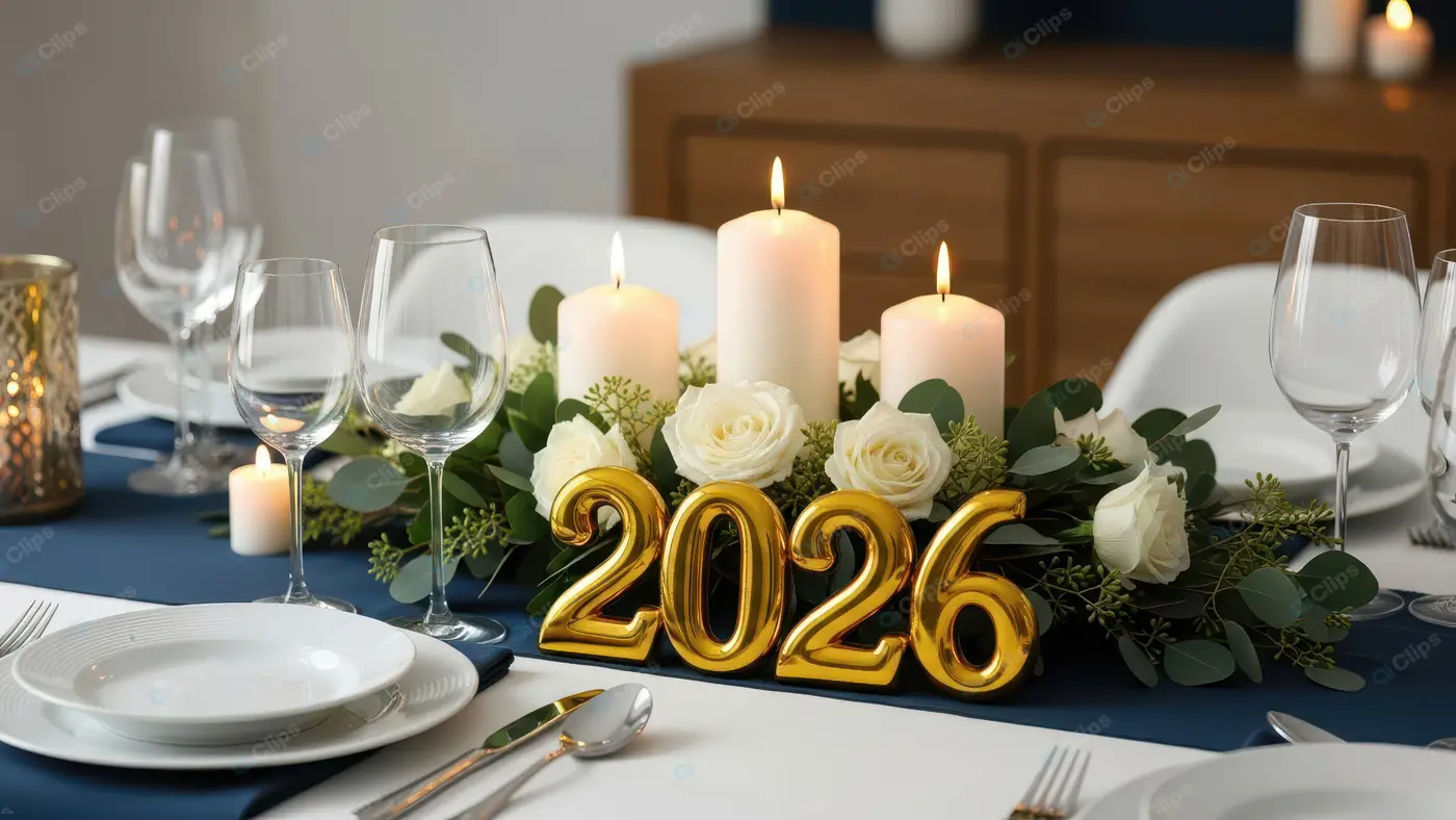 Elegant 2026 Celebration Tablescape