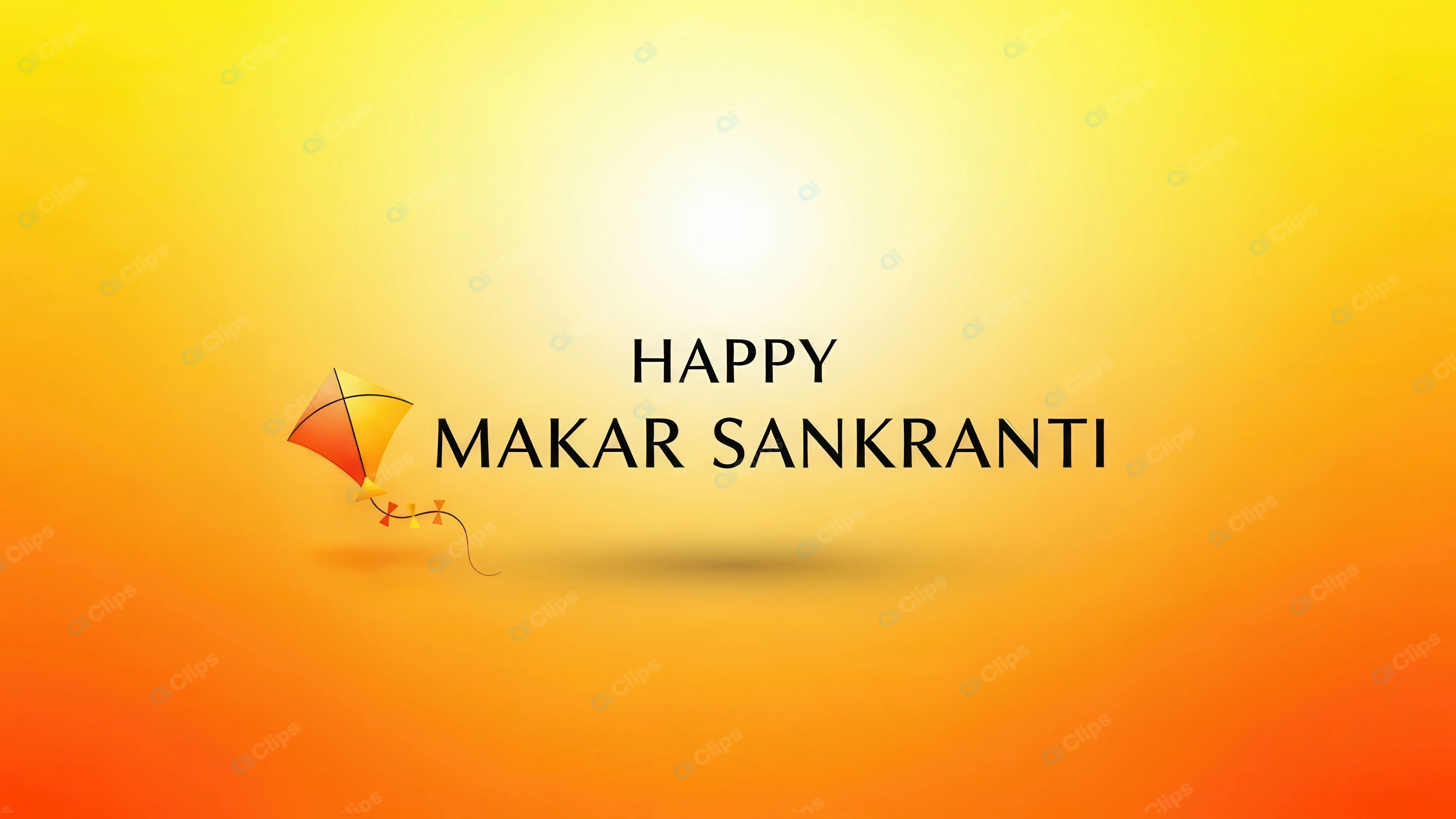 Sunrise Gradient Makar Sankranti Illustration