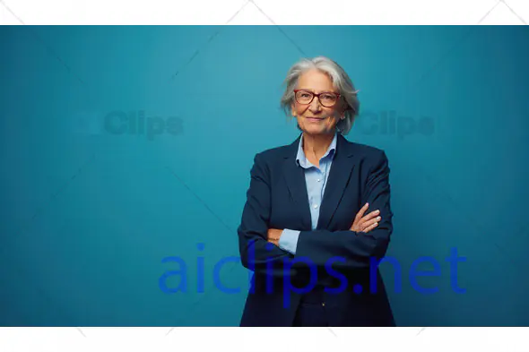 Senior Businesswoman Portrait with Confident Pose