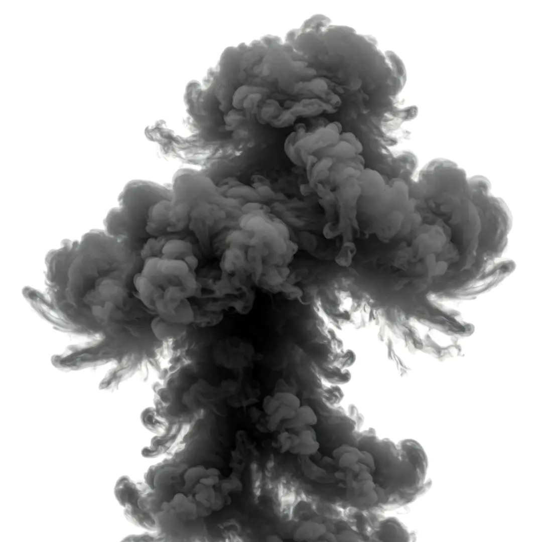 Billowing Dark Smoke Cloud Formation PNG Clipart