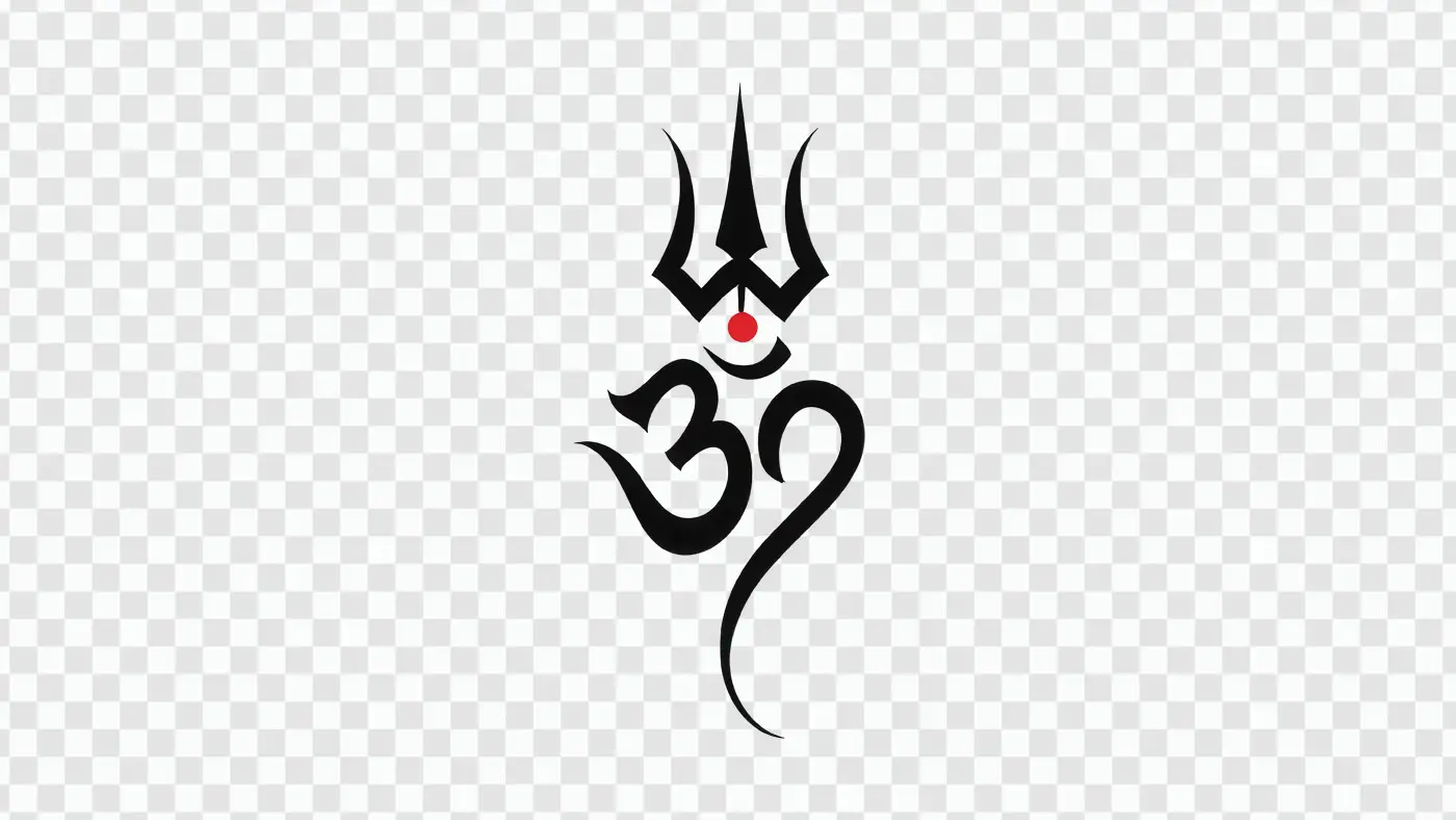 Lord Shiva Om Trishul Spiritual Symbol Clipart PNG