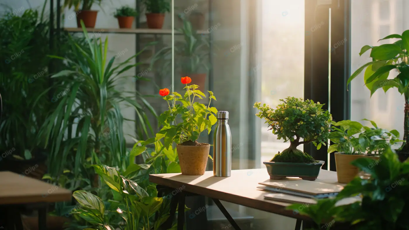 Sunlit Indoor Plant Sanctuary