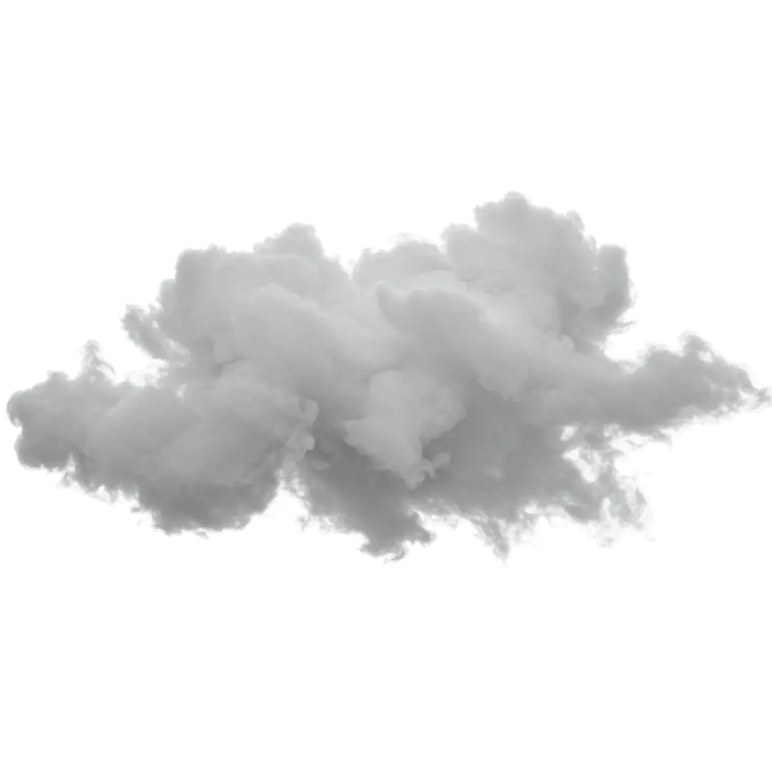 Realistic Gray Fluffy Cloud Formation PNG Clipart