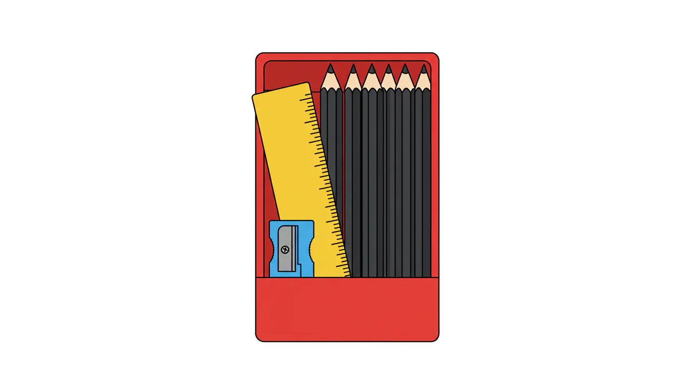 Compact Stationery Kit Vector