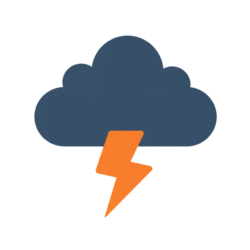 Stormy Cloud Lightning Icon