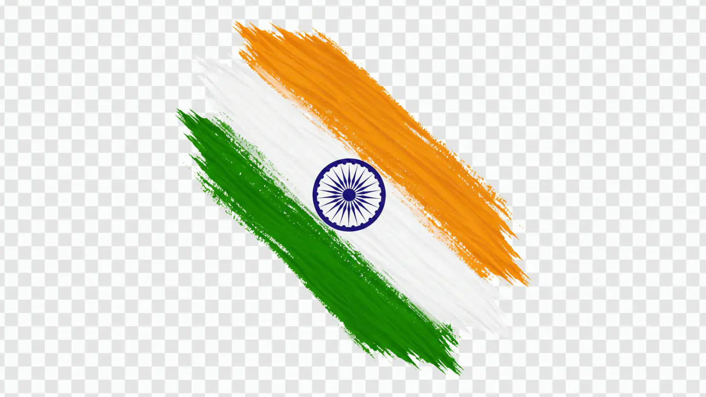 Patriotic Indian Flag Brushstroke Design PNG Clipart