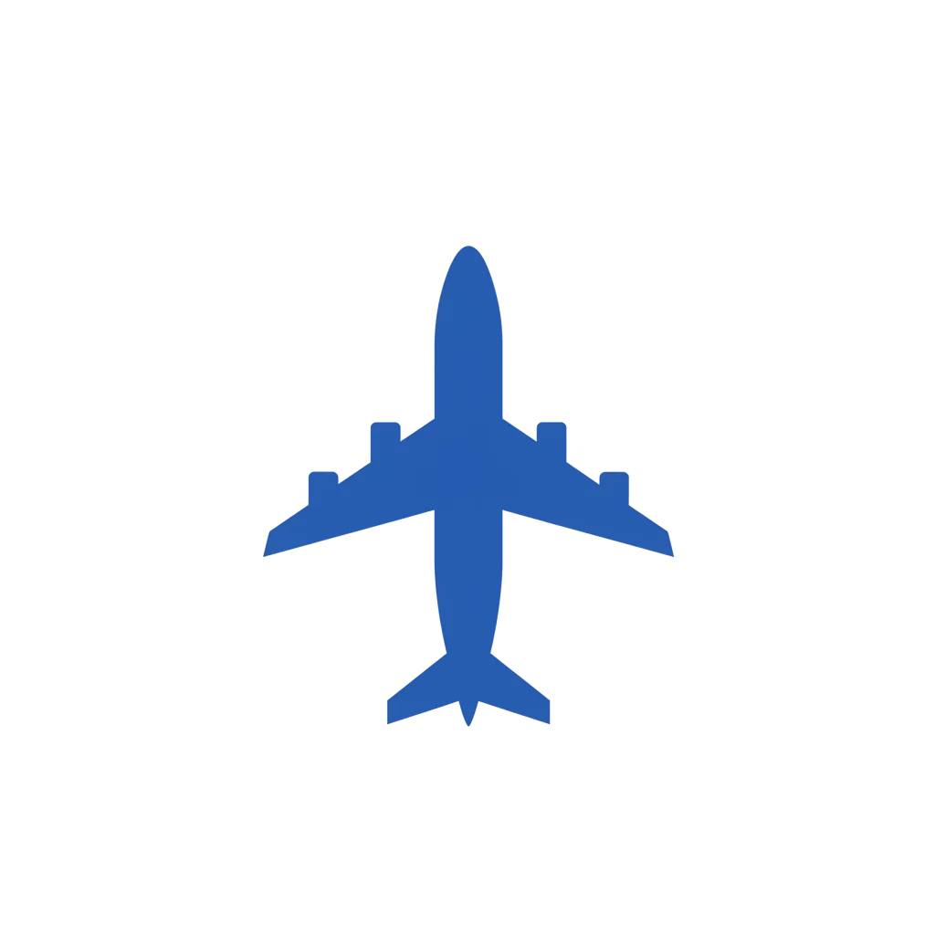 Sleek Blue Airliner Icon