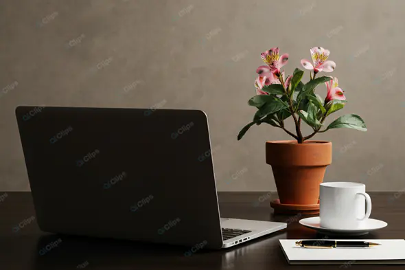 Serene Home Office Blooms
