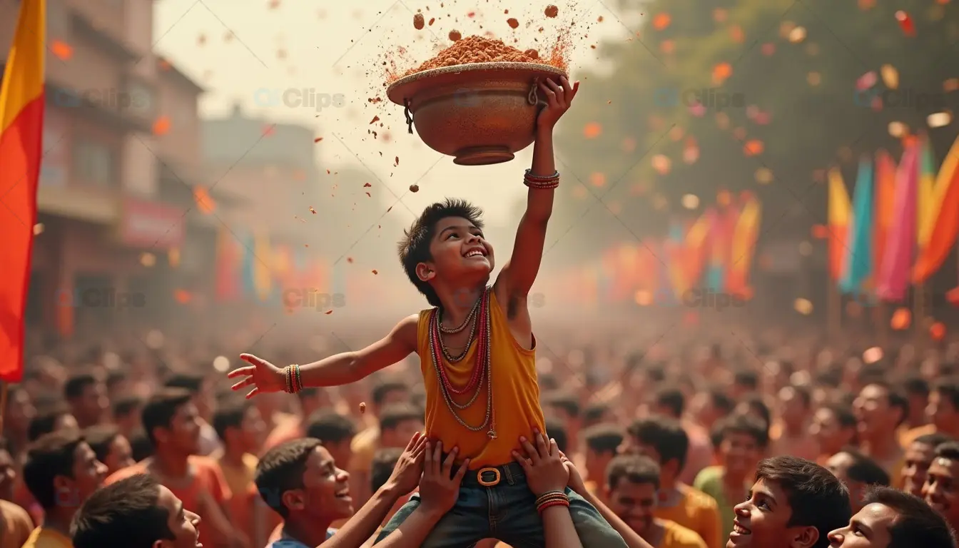 Joyous Festival Celebration with Children