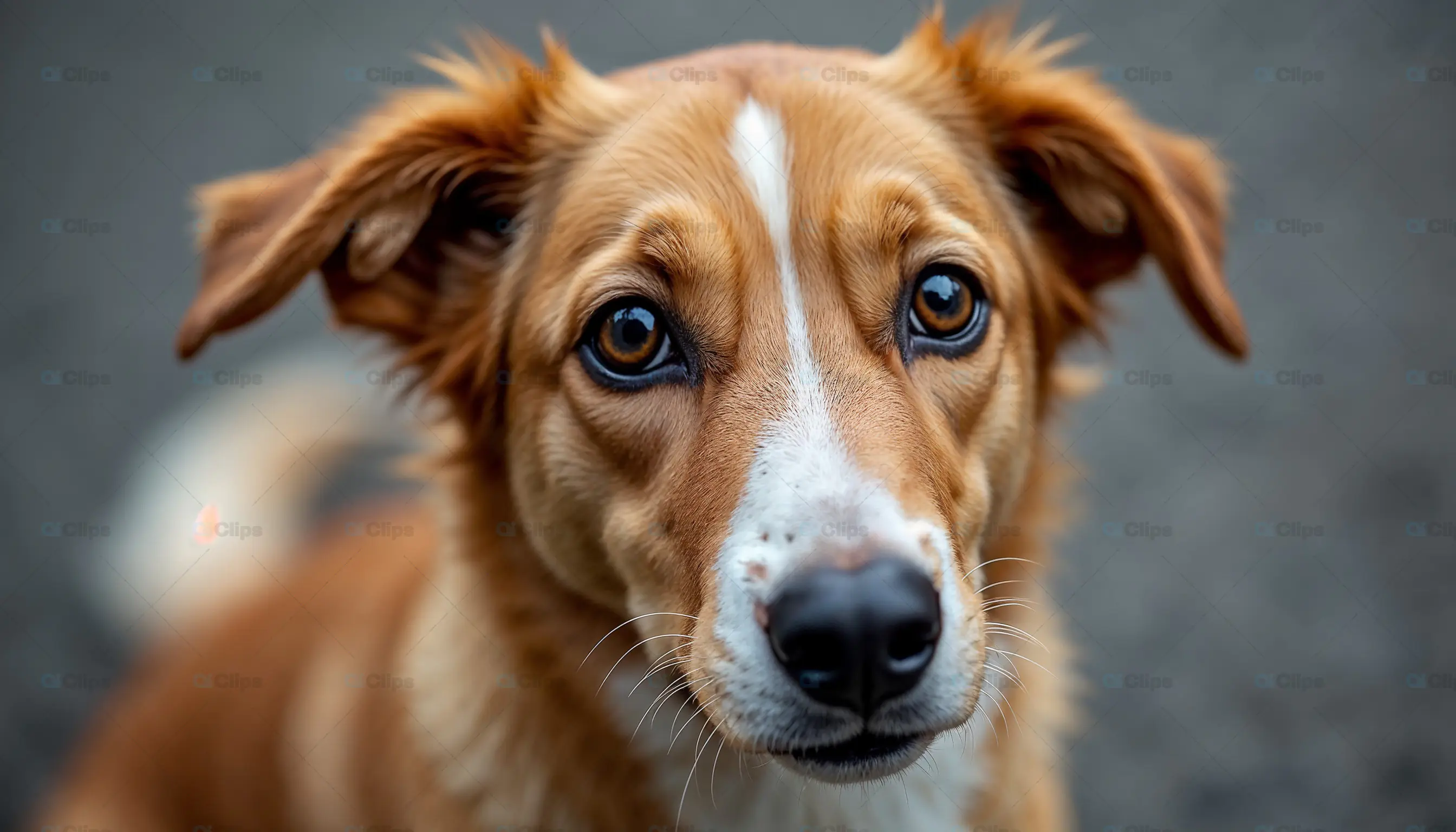 Golden Brown Dog Close-Up