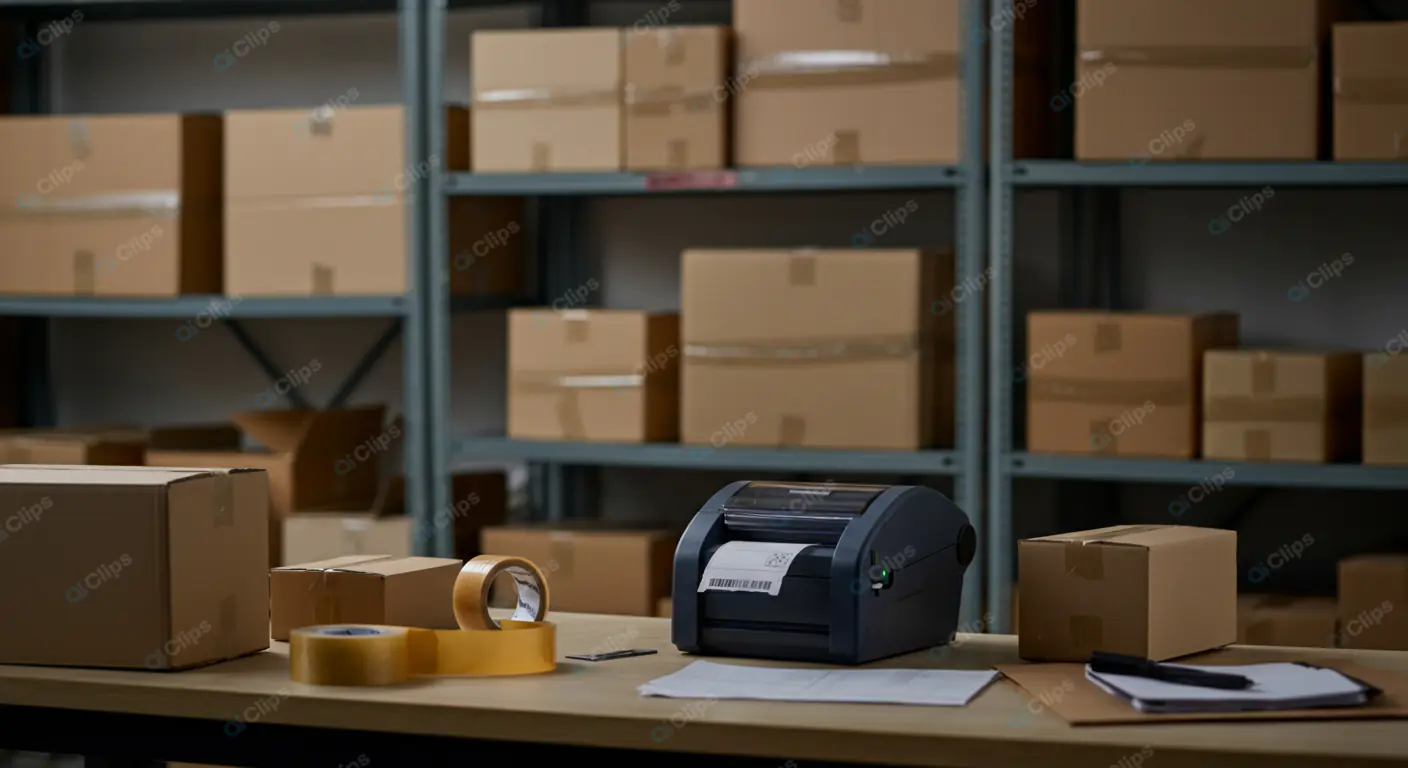 E-commerce Shipping Label Station