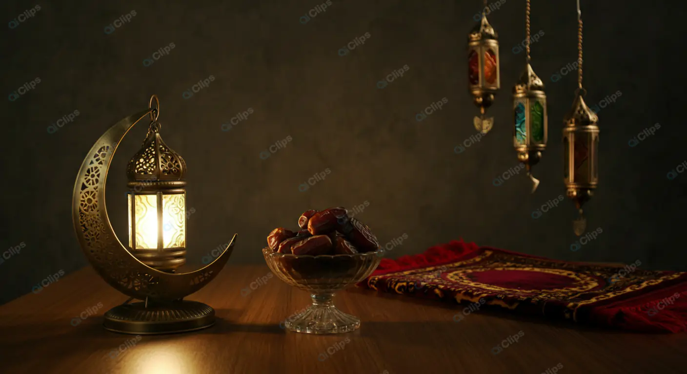 Ramadan Lantern and Dates Display