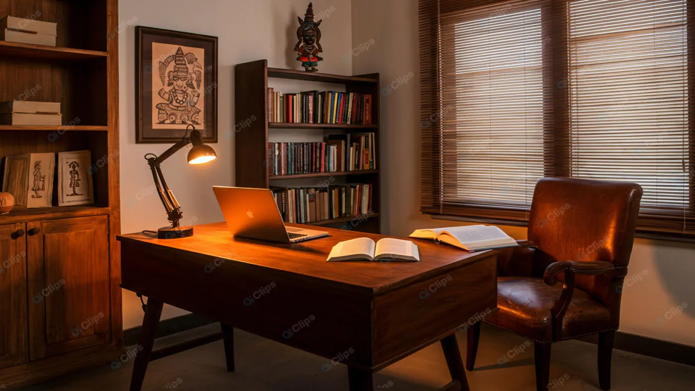 Vintage Scholar's Home Office