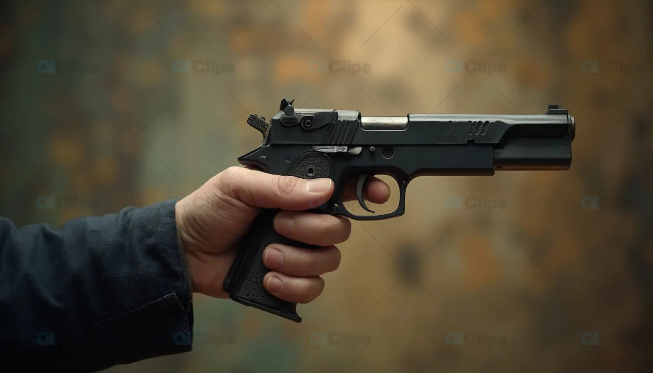 Hand Holding Pistol