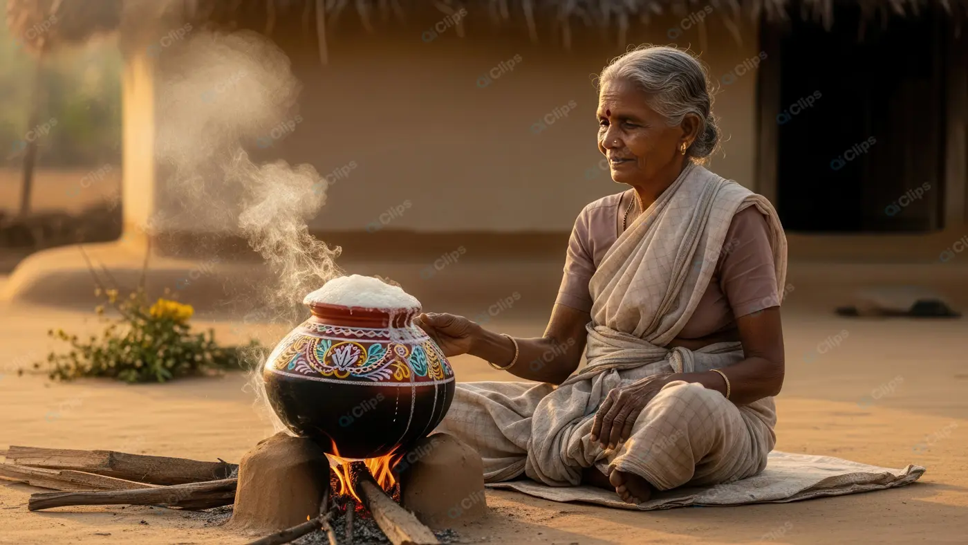 Rural Matriarch Prepares Festive Dish