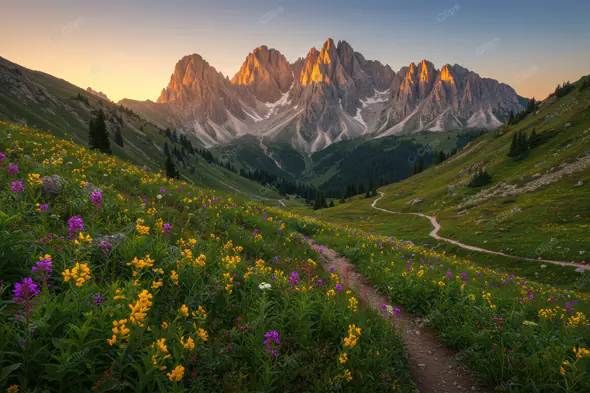 Alpine Wildflower Sunset Trail
