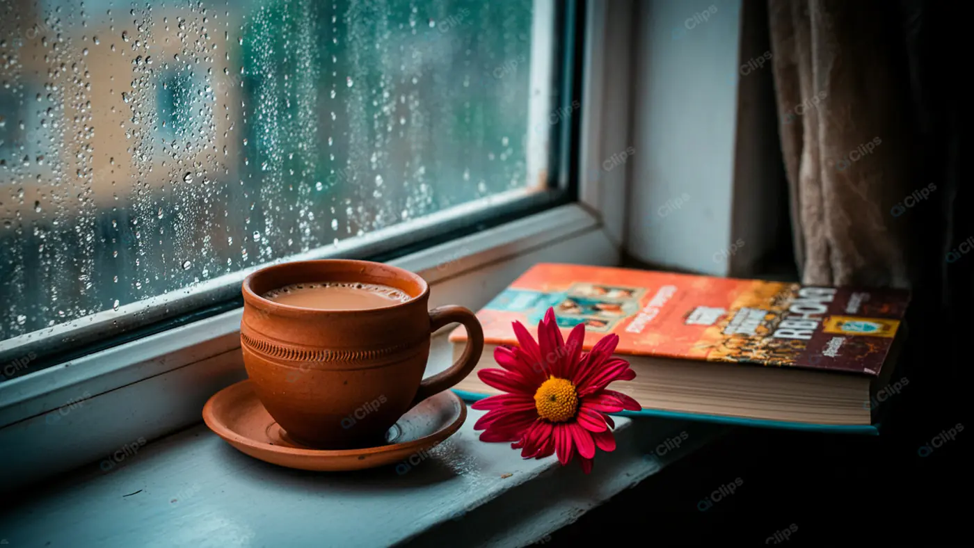 Cozy Rainy Day Window Scene