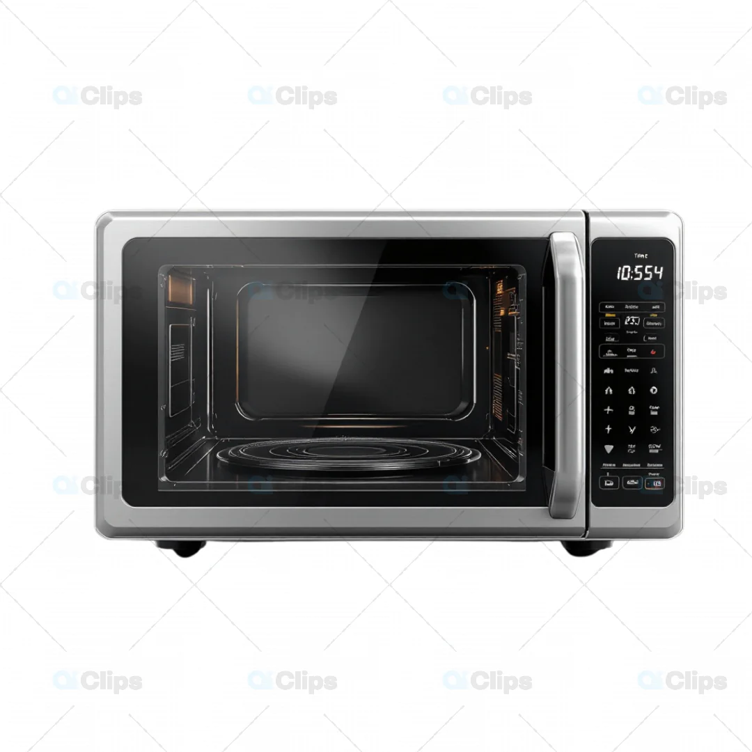 3D Digital Microwave Oven Model with Touch Panel