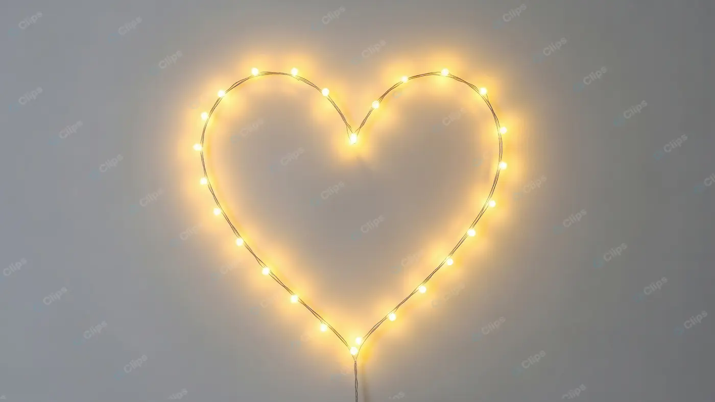 Illuminated Heart of Warm Fairy Lights