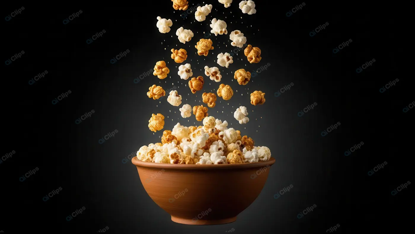 Mixed Caramel and Buttered Popcorn Cascade