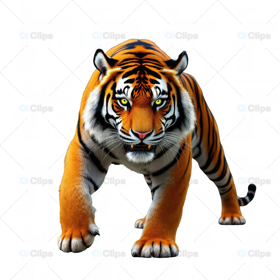 Realistic Prowling Tiger 3D Model