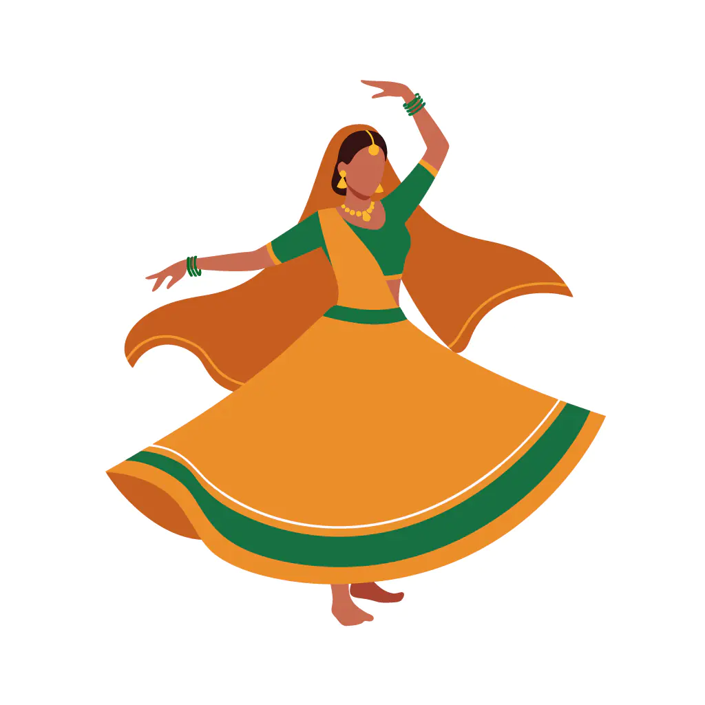 Graceful Indian Dancer Vector
