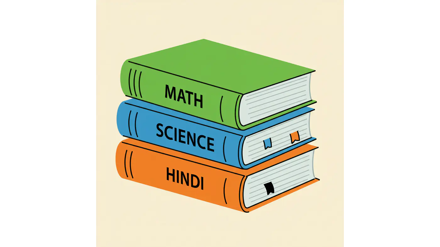 Stacked Textbooks Vector Illustration