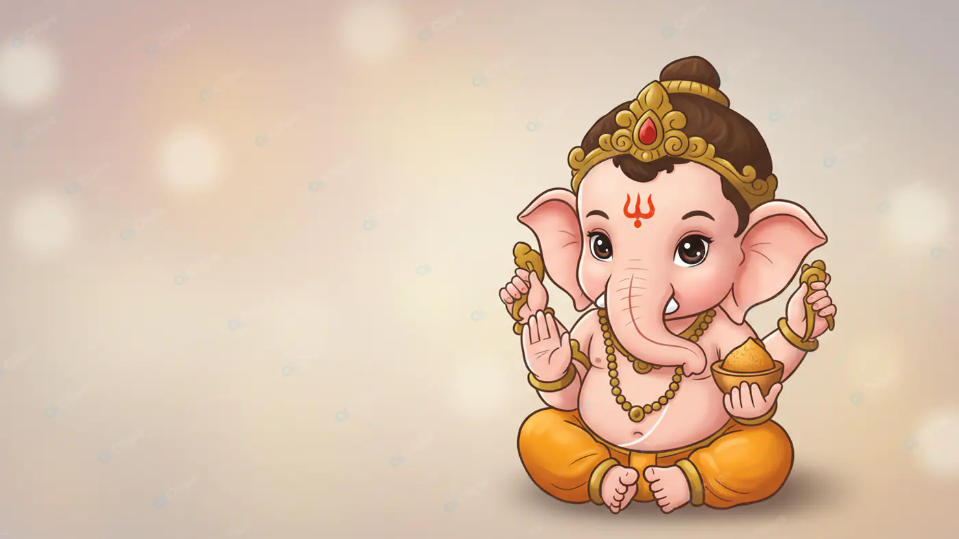 Adorable Ganesha Illustration