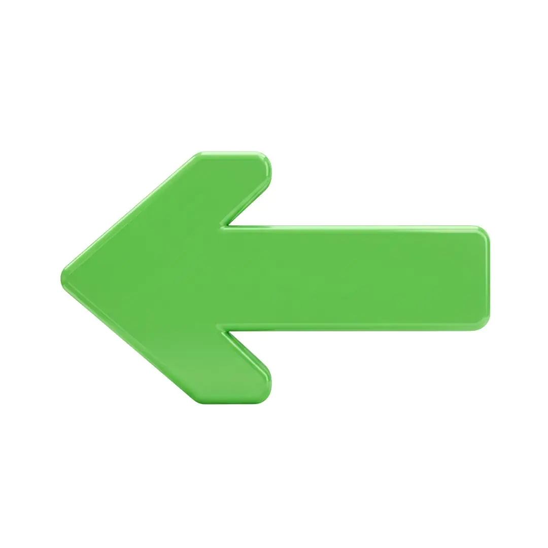 Vibrant Green Left Arrow Symbol PNG Clipart