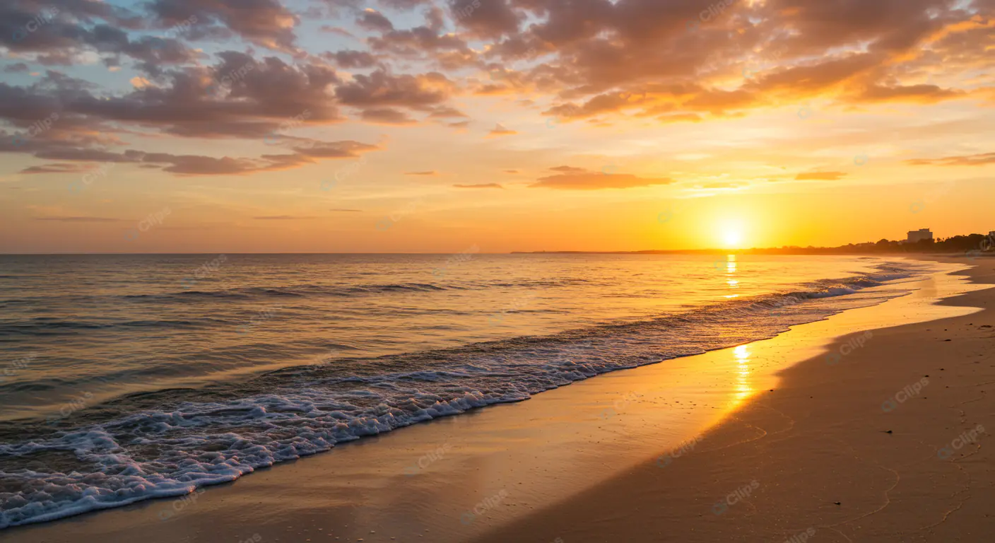 Golden Hour Beach Serenity