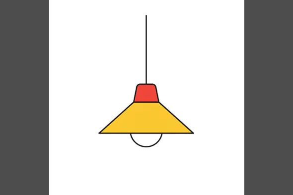 Minimalist Pendant Lamp Vector