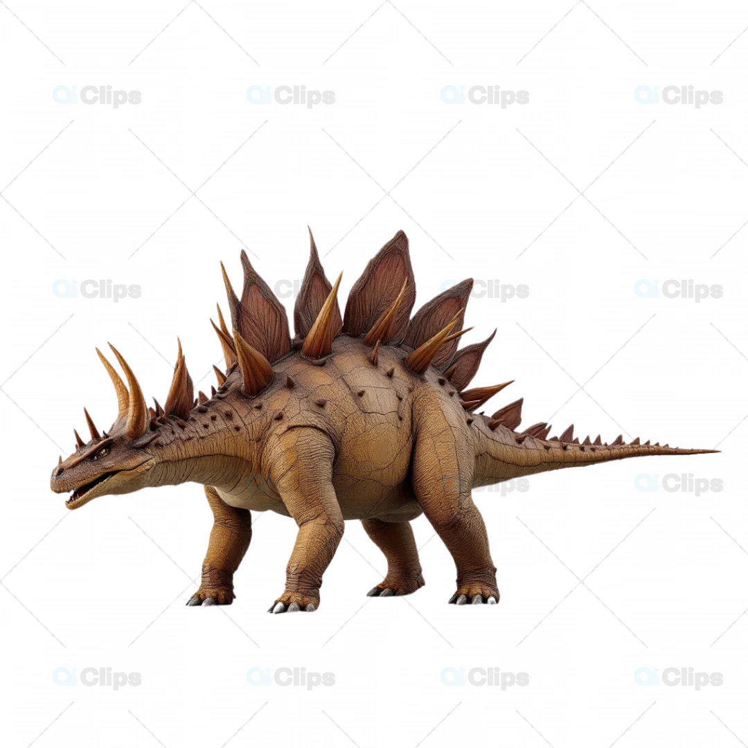 3D Stegosaurus Dinosaur Model with Detailed Spikes