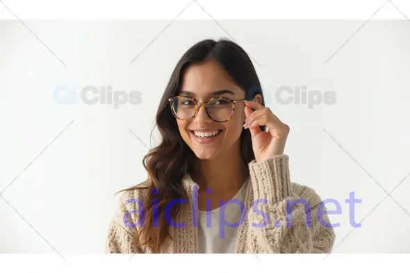 Smiling Woman Wearing Glasses